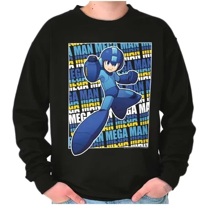 Толстовка с изображением персонажа видеоигр Mega Man Rockman для мужчин или женщин лицензионного черного цвета