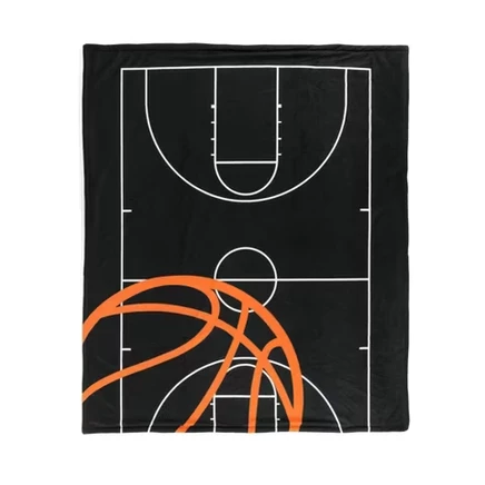 Детский плед Lush Decor, 127×152 см, черно-оранжевый