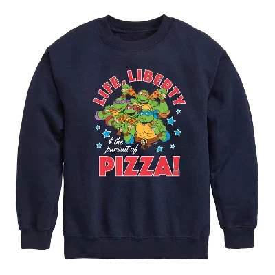 Мальчиковая толстовка TMNT Pursuit of Pizza флис, синяя