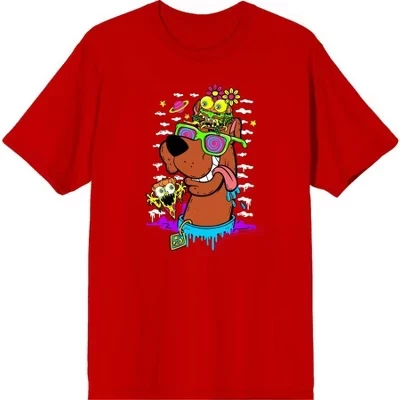 Мужская футболка Scooby Doo «Пёс в очках», красная