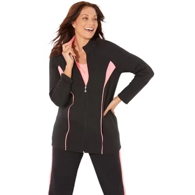 Гламурная французская махровая куртка Active Jacket черного цвета