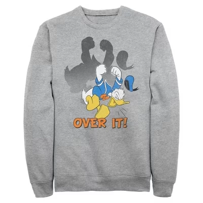 Мужская толстовка с Микки и друзьями Дональдом Даком поверх нее athletic heather