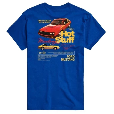 Мужская футболка Ford Mustang 1981 Hot Stuff, синяя