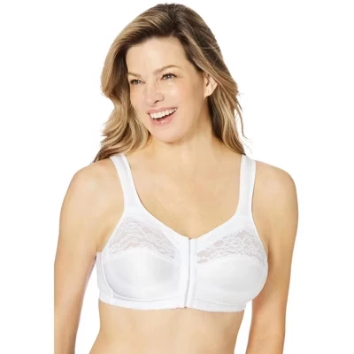 Беспроводной бюстгальтер Easy Enhancer с застежкой спереди, белый
