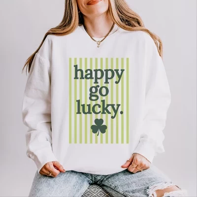 Happy Go Lucky Stripes - Женская легкая одежда, окрашенная в белый цвет