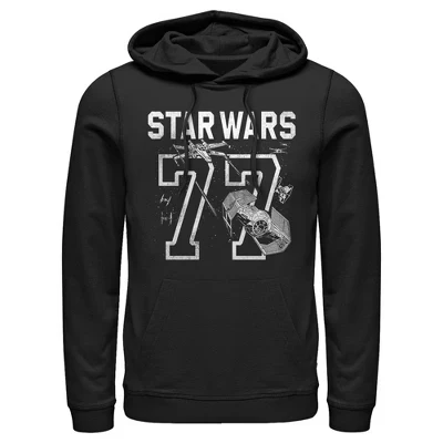 Мужское худи Star Wars спортивный принт 77, черное