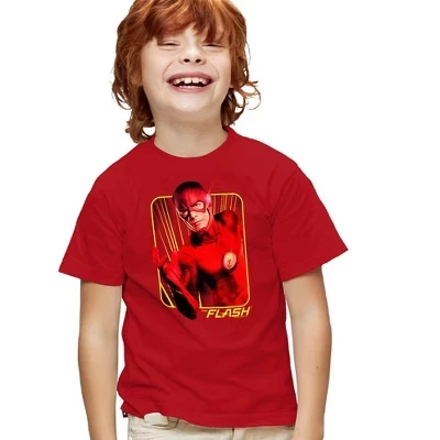 Детская футболка DC Comics Flash Barry Bolts, красная