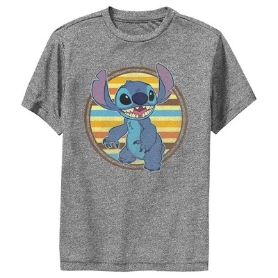 Футболка для мальчиков Lilo & Stitch Retro Stitch, угольная