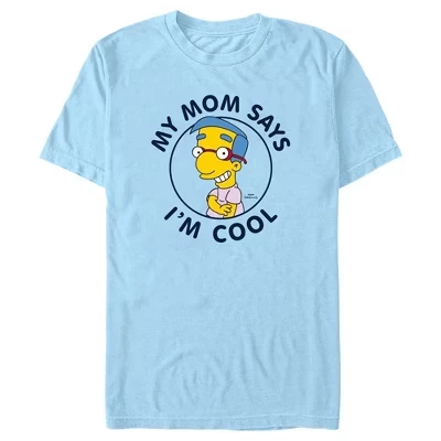 Мужская футболка The Simpsons «Милхаус крут», голубая
