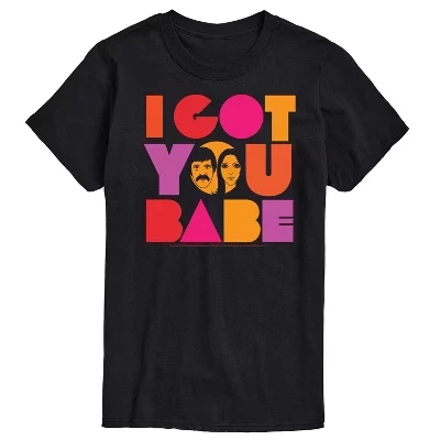Мужская футболка Sonny And Cher I Got You Babe, черная