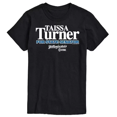 Мужская футболка Taissa Turner Senator с коротким рукавом и графическим принтом, черная