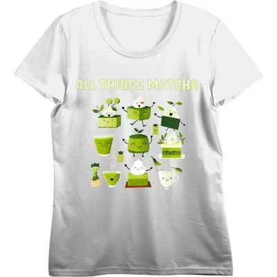 Женский укороченный топ Bioworld Matcha Treats, белый