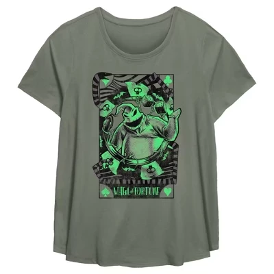 Женская футболка Oogie Boogie Wheel, зеленая
