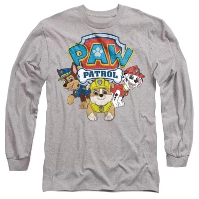 Мужская футболка с длинным рукавом Athletic Heather со значком Paw Patrol от Pups