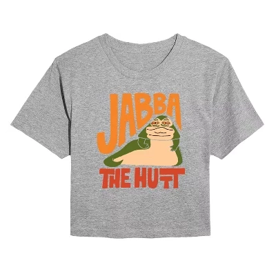 Женская футболка Star Wars Jabba Hutt, укороченная, серая