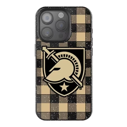 Чехол для мобильного телефона NCAA AAC Universities в клетку с блестками для Apple iPhone army academy black knights
