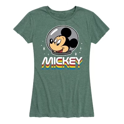 Женская футболка Disney Mickey Portrait, зеленая