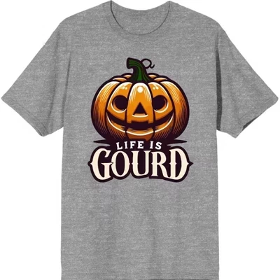 Футболка с круглым вырезом и коротким рукавом Halloween Life is Gourd для взрослых из тыквы