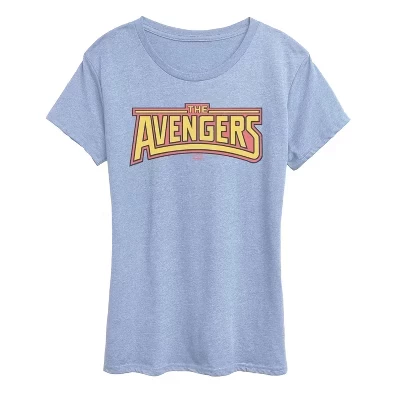 Женская футболка Marvel Avengers Logo Tonal, голубой меланж