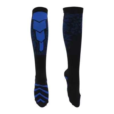 Cycling Athletic Socks Anti Slip Sweat Absorb Anti Friction Outdoor Foot Line Stripes 1 Pair black, blue