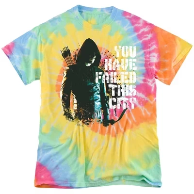 Мужская футболка Arrow You Have Failed Tie Dye с радужной спиралью