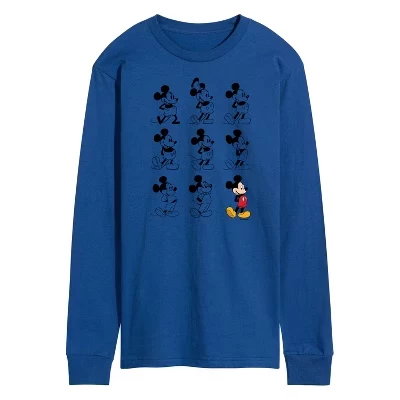 Мужской лонгслив Disney Mickey Mouse Evolution, синий