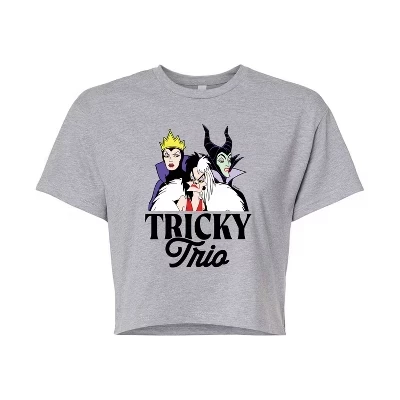 Женская укороченная футболка с рисунком Tricky Trio