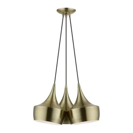 Подвес Livex Lighting Waldorf, 3 лампы, латунь