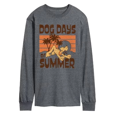 Мужская футболка с длинным рукавом Dog Days Of Summer с графическим рисунком heather charcoal
