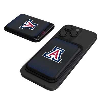 NCAA Big 12 Universities Льняной черный магнитный кошелек для кредитных карт arizona wildcats
