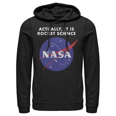 Мужское худи NASA «Ракетная наука», черное