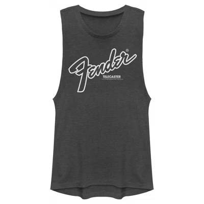 Juniors Womens  Telecaster Logo Festival Muscle Tee charcoal