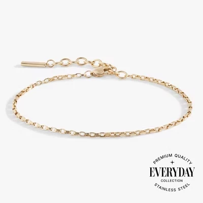 Золотой браслет-цепочка Alex and Ani Everyday Box Link