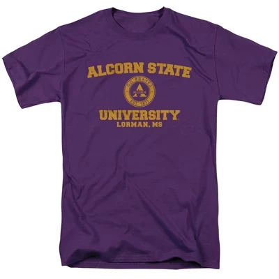 Мужская футболка с официальным логотипом Alcorn State University Circle фиолетового цвета