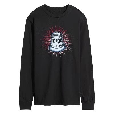 Мужская футболка с длинным рукавом Hells Bells Fireworks с графическим рисунком, черная