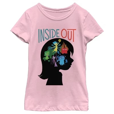 Футболка для девочек Inside Out Riley Head, розовая