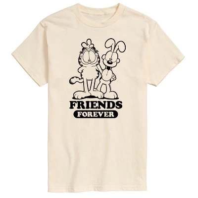Мужская футболка Friends Forever и Odie с коротким рукавом и рисунком кремового цвета