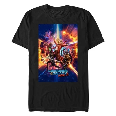 Мужская футболка Marvel: Vol. 2 С ярким постером фильма, черная