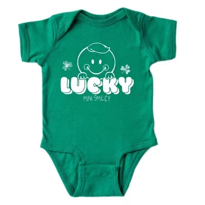 Боди для малышей The Juniper Shop Mini Smiley, зеленый