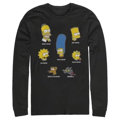 Мужская рубашка с длинными рукавами Family Faces черного цвета