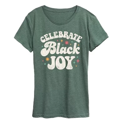 Женская футболка Celebrate Black Joy с коротким рукавом и рисунком heather juniper