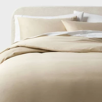 Высококачественный сатиновый пододеяльник и комплект Sham - ™ natural