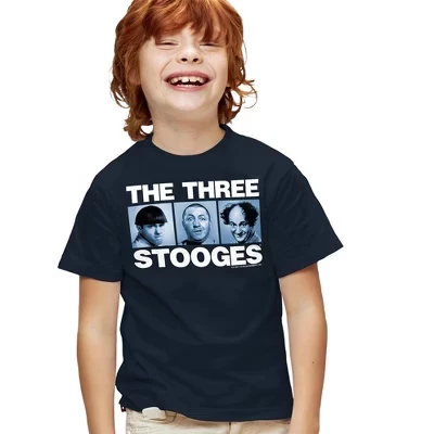 Футболка three Stooges three Squares для мальчиков с коротким рукавом темно-синего цвета