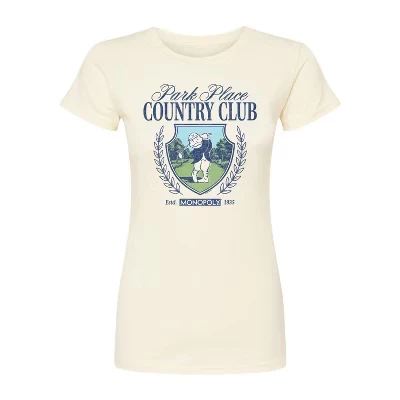 Женская приталенная футболка Country Club с графическим принтом natural