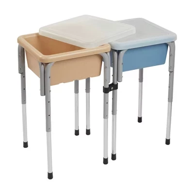 Игровой стол ECR4Kids для песка и воды, 2 станции, синий