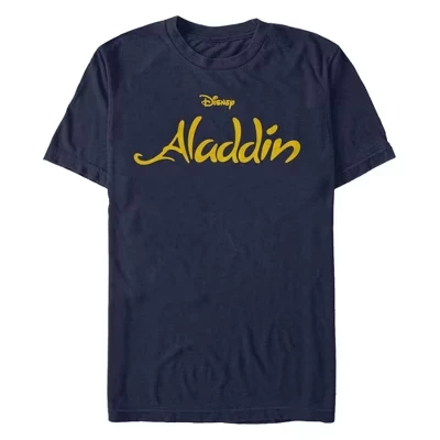 Мужская футболка Aladdin Simple Gold Logo, синяя