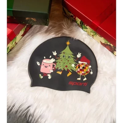Веселая и яркая силиконовая шапочка для плавания Jr. merry & bright