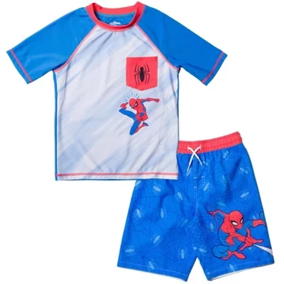 Комплект одежды для малышей Marvel UPF 50+ Реглан Rash Guard и плавки