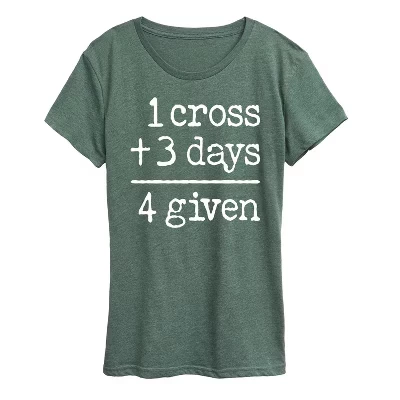 Женская футболка с коротким рукавом One Cross Three Days с графическим рисунком heather juniper