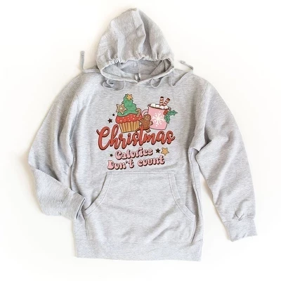 Женское худи Simply Sage Market Christmas Calories, серое